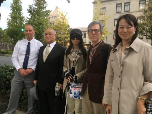 2019 - Outside Japan Parliament with Wayne, Dr. Wakakura, Ms. Tachikawa, Mr. Ishikawa and Yuriko Tada (resized)