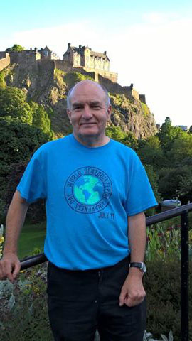 Steve Goslyn marking #worldbenzoday from Edinburgh Castle